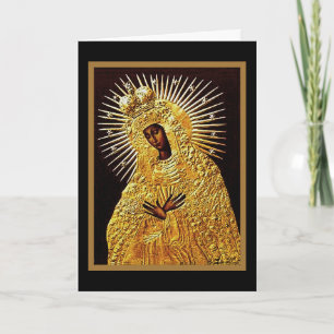 BLACK MADONNA i Golden Riza Oklad Revetment Card Kort