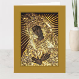 BLACK MADONNA i Golden Riza Oklad Revetment Kort
