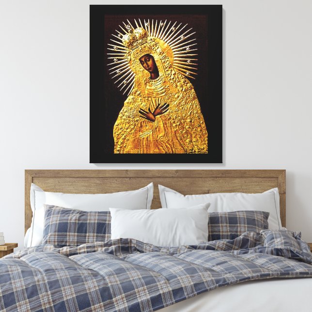 Black Madonna i Prayer.. Canvastryck (Insitu (sovrum))