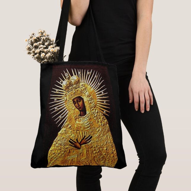 Black Madonna i Prayer.. Poster Tygkasse (Närbild)