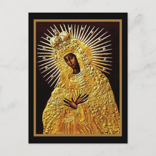 Black Madonna i Prayer Vykort