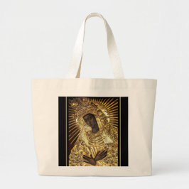 Black Madonna Jumbo Tote Bag Tygkasse