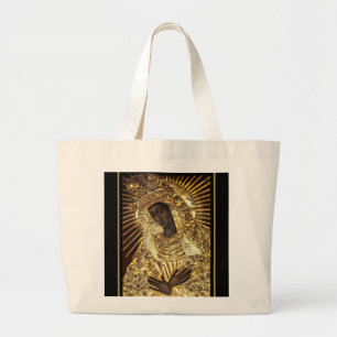 Black Madonna Jumbo Tote Bag Tygkasse