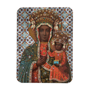 Black Madonna och Child Magnet
