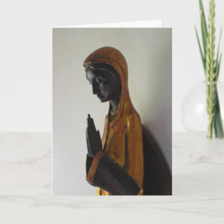Black Madonna som ber Kort