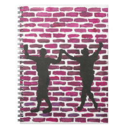 Black Magic Hollyhock by Yeshaya Dank Wood Wall Ar Anteckningsbok