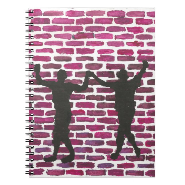 Black Magic Hollyhock by Yeshaya Dank Wood Wall Ar Anteckningsbok (Framsidan)
