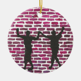 Black Magic Hollyhock by Yeshaya Dank Wood Wall Ar Julgransprydnad Keramik