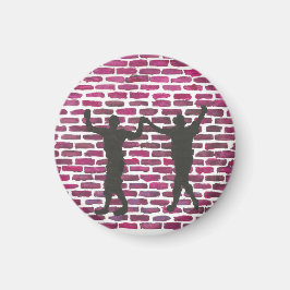 Black Magic Hollyhock by Yeshaya Dank Wood Wall Ar Magnet