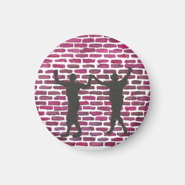 Black Magic Hollyhock by Yeshaya Dank Wood Wall Ar Magnet (Framsidan)