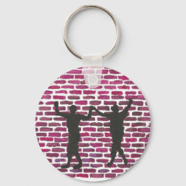 Black Magic Hollyhock by Yeshaya Dank Wood Wall Ar Nyckelring