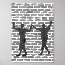 Black Magic Hollyhock by Yeshaya Dank Wood Wall Ar Poster