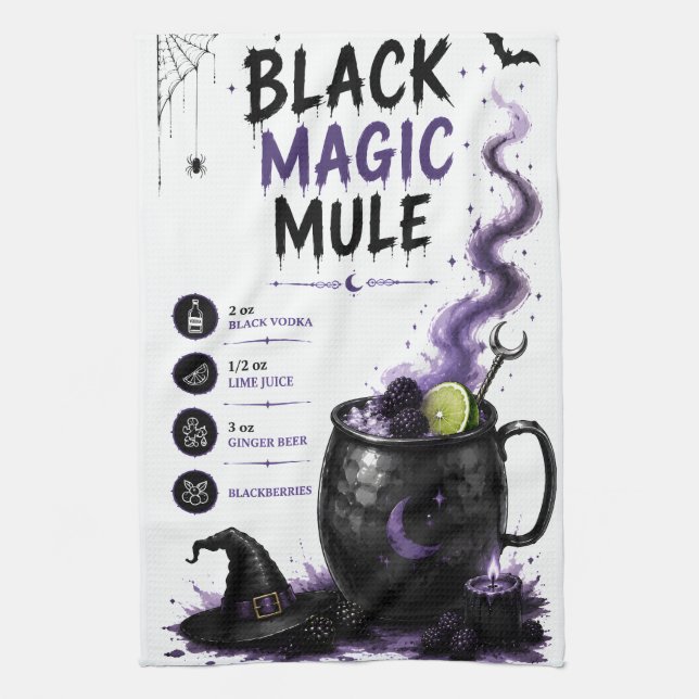 Black Magic Mule Halloween-recept Kökshandduk (Vertikal)