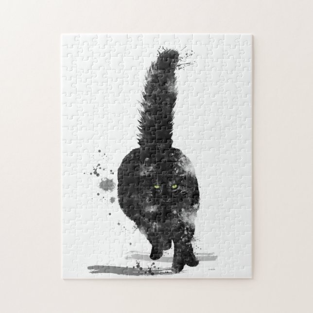 BLACK MAINE COON CAT - PUSSEL (Vertikal)
