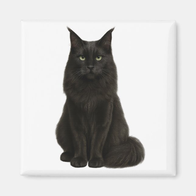 Black Maine Coon Magnet (Framsidan)