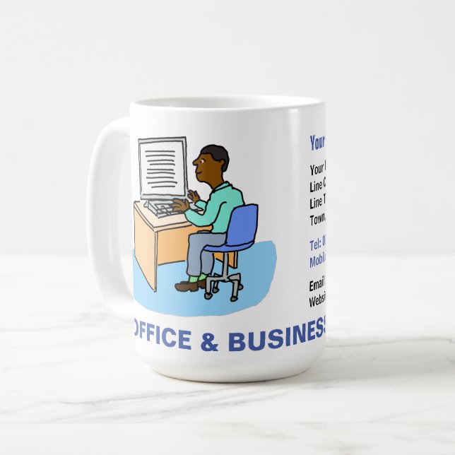 Black Male Business Owner Kaffemugg (Framsida vänster)