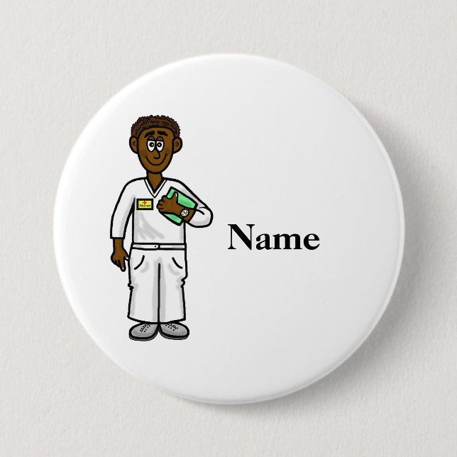 Black Male Nurse-knapp Knapp (Framsida)