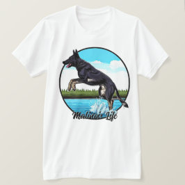 Black Malinois i Vatten T Shirt