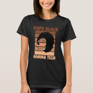 Black Mammo Tech Afro Mammography Radiologic Techn T Shirt