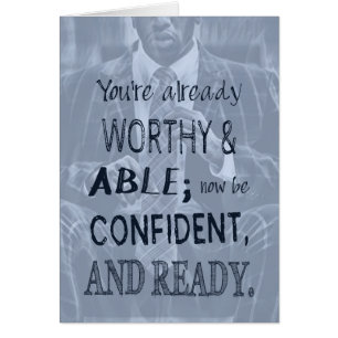 Black Man Confidence Hälsningskort