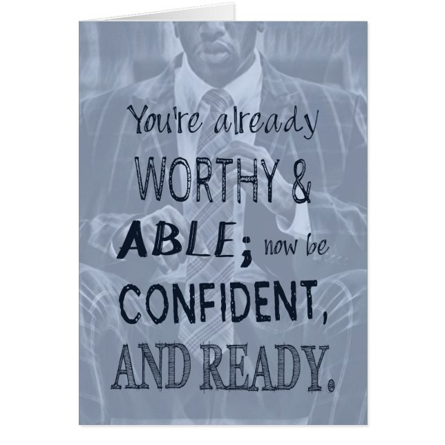 Black Man Confidence Hälsningskort (Framsidan)