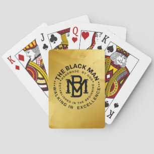 Black Man Emblem Classic-spelkort Casinokort