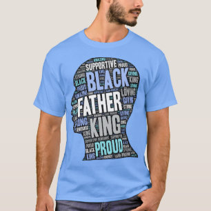 Black Man Fars dag Ord i Afro T Shirt