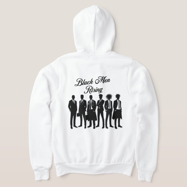 Black Man inspirational Quote T-Shirt Hoodie (Laydown Baksida)