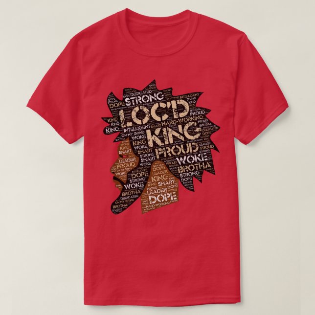 Black Man Kort Freeform Dread T Shirt (Design framsida)