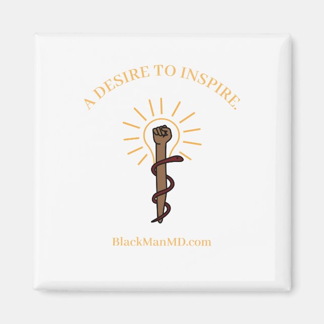Black Man, M.D. Square Magnet (Framsidan)