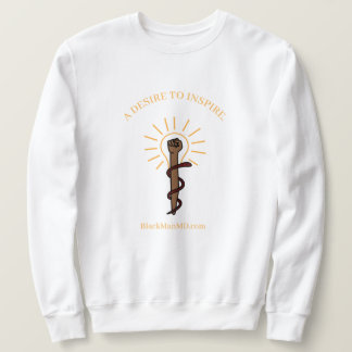 Black Man, M.D. Unisex Vit sötskjorta Lång Ärmad Tröja