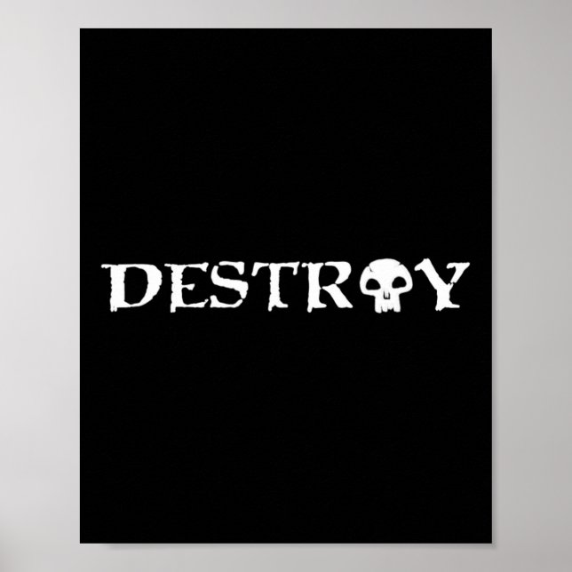 Black Mana destroy' Tcg Magic Skateboarding Skate  Poster (Framsidan)