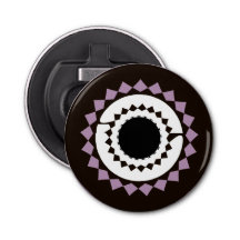Black Mandala Flaska Open Magnet