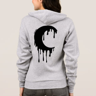 Black Måne Silhouette-droppning i gotiic Witch T Shirt