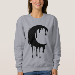 Black Måne Silhouette-droppning i gotiic Witch T Shirt