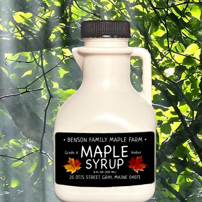 Black Maple Syrup Orange Sugar Maple Löv Fraktsedel (Skapare uppladdad)