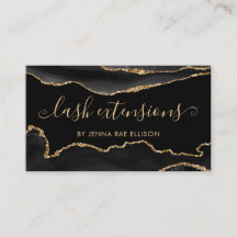 Black Marble Agate Classy Chic Lash AEftercare