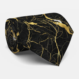 Black Marble and Gold Veins Elegant Pattern Slips
