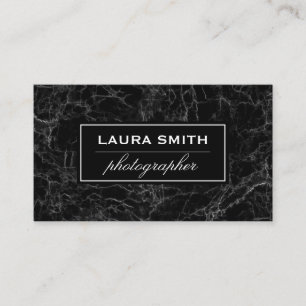 Black Marble Background Visitkort