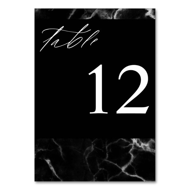Black Marble Bordsnummer (Framsidan)