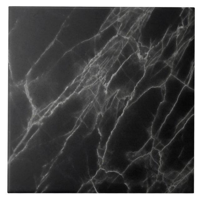 Black Marble Ceramic Tile Kakelplatta (Framsidan)
