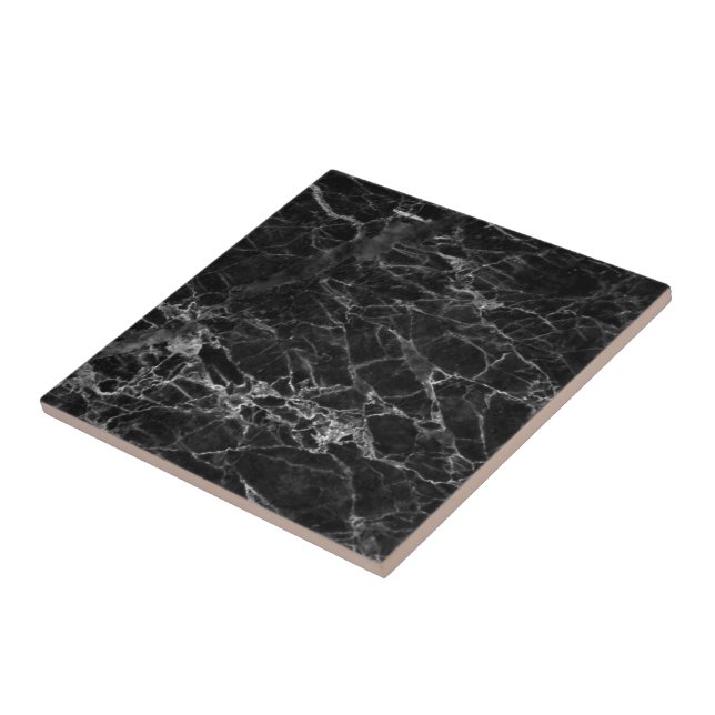 Black Marble Ceramic Tile Kakelplatta (Sidan)