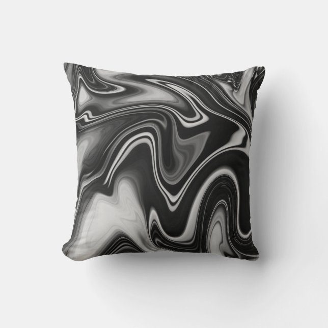Black Marble Decorative Pillow Kudde (Framsida)
