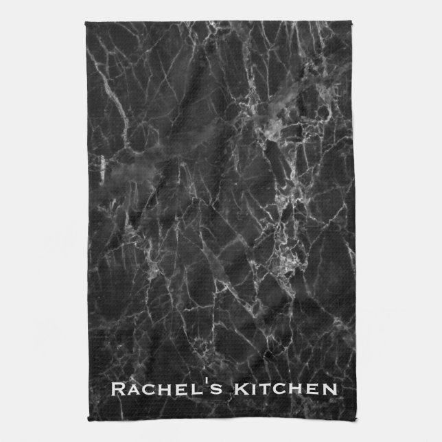 Black Marble Granite Towels Kitchen Towel Kökshandduk (Vertikal)