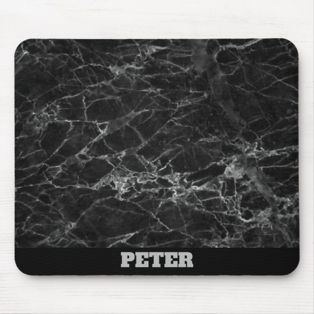Black Marble med Namn Musmatta (Framsidan)