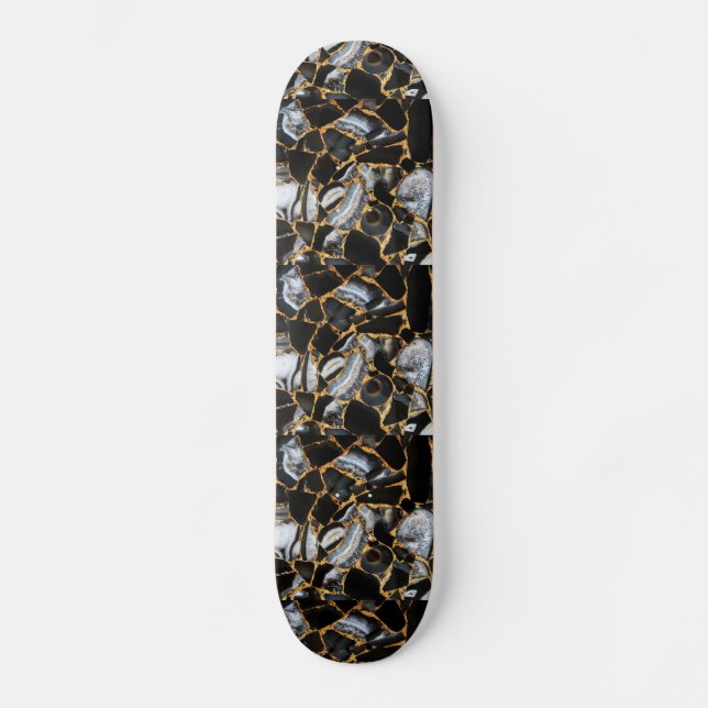 Black Marble Mini Skateboard Bräda 18,5 Cm (Framsida)