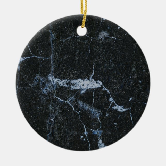 Black Marble Mönster Julgransprydnad Keramik (Framsidan)