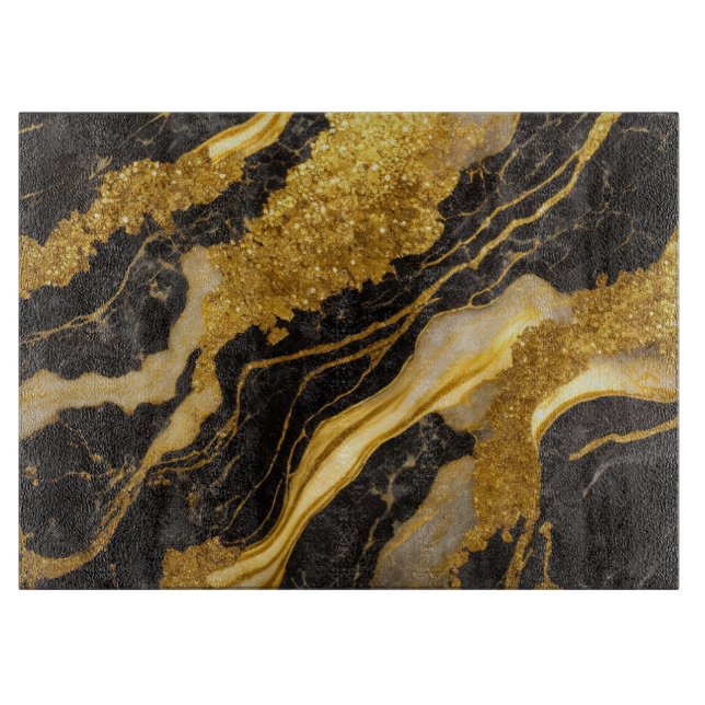 Black Marble Mönster med Guld (Framsidan)