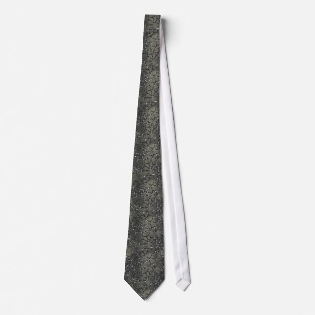 Black Marble Mosaic Glass Mönster Tie Slips (Framsida)