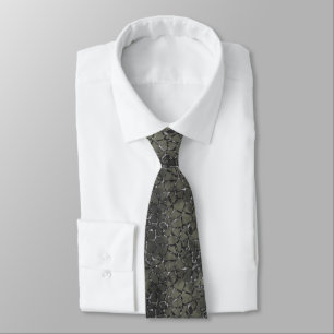 Black Marble Mosaic Glass Mönster Tie Slips